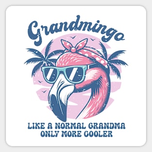 Vintage Style Grandmingo Pink Flamingo Grandma Sticker